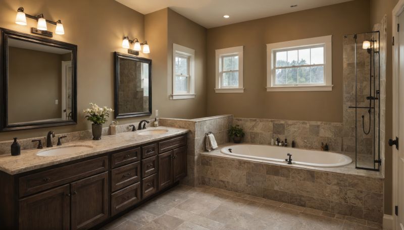 Elegant Tub and Vanity Setup